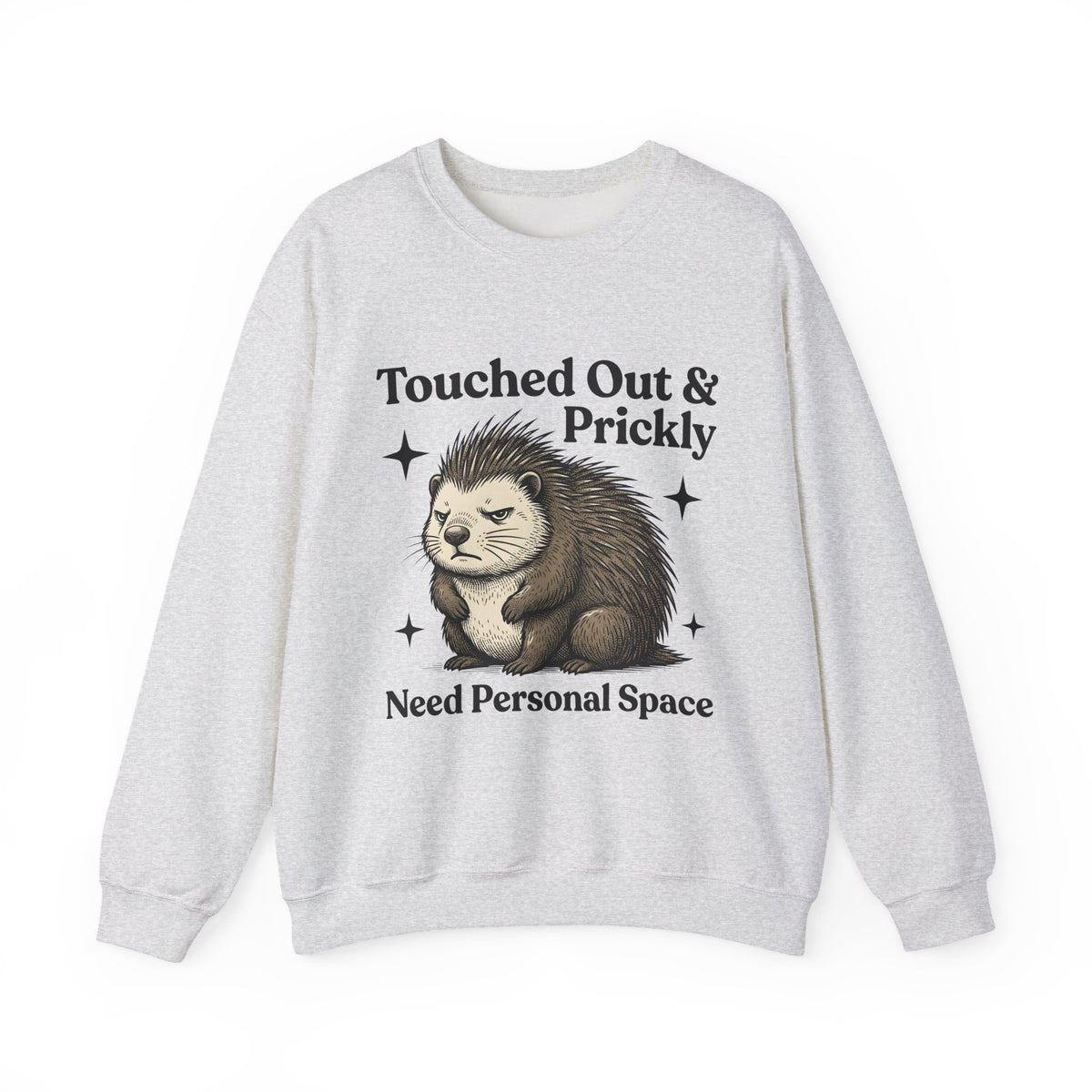 Grumpy Porcupine Sweatshirt Moms Humor Gift Women Hand Drawn Sweatshirt Quillpig Sweatshirt Motherhood Fan Illustrated Graphic Sweatshirt Vintage Stars Sweatshirt