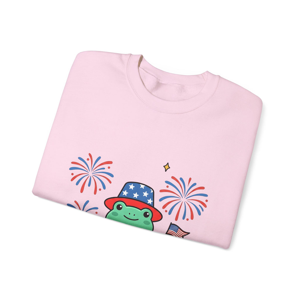 Usa Frog Sweatshirt America/4th Of July Wildlife Gift Women Kawaii Sweatshirt Toad Sweatshirt Patriotic Fan Cute Sweatshirt Animal Graphic Comic Sparkler