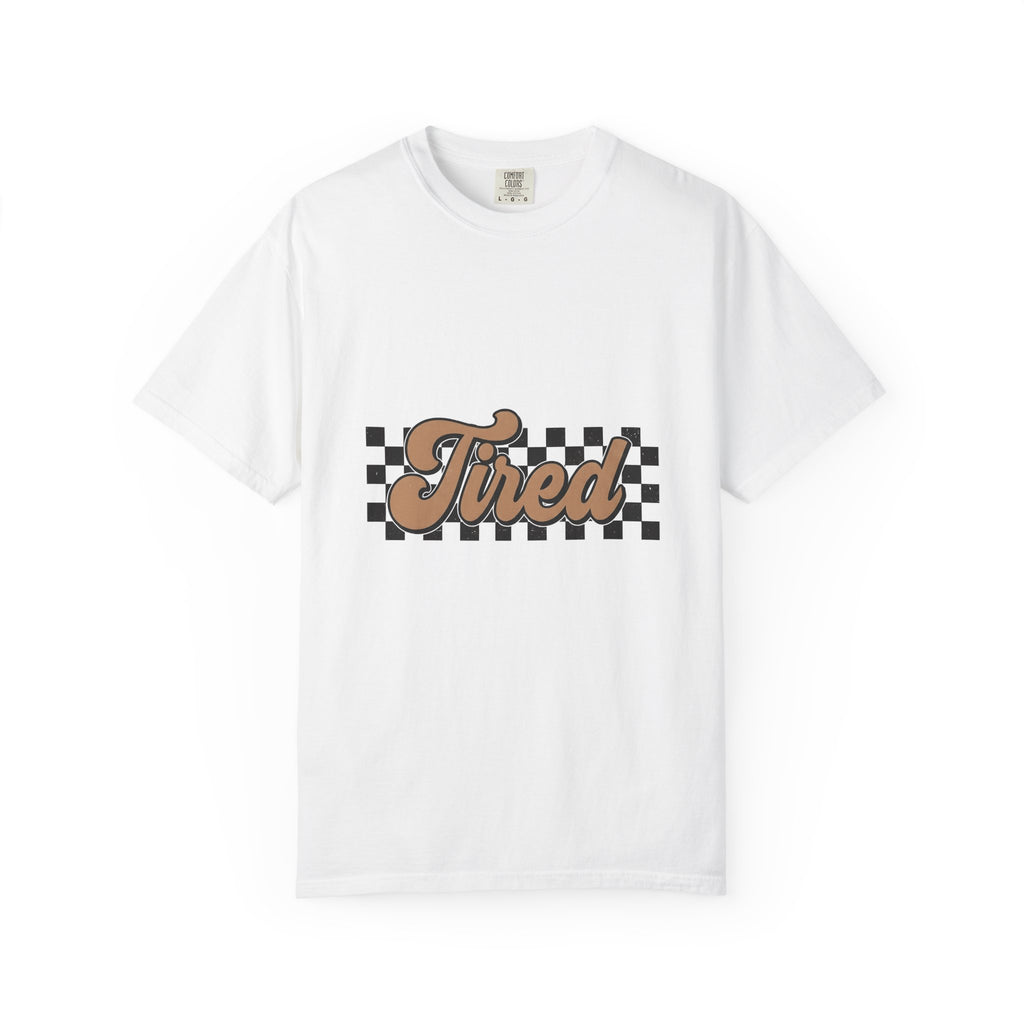 Cursive Font T-Shirt Mom Comedy Gift Women Nostalgic T-Shirt Script T-Shirt Mother Fan Vintage T-Shirt Humor Graphic Old-Fashioned Check Pattern