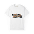 Cursive Font T-Shirt Mom Comedy Gift Women Nostalgic T-Shirt Script T-Shirt Mother Fan Vintage T-Shirt Humor Graphic Old-Fashioned Check Pattern