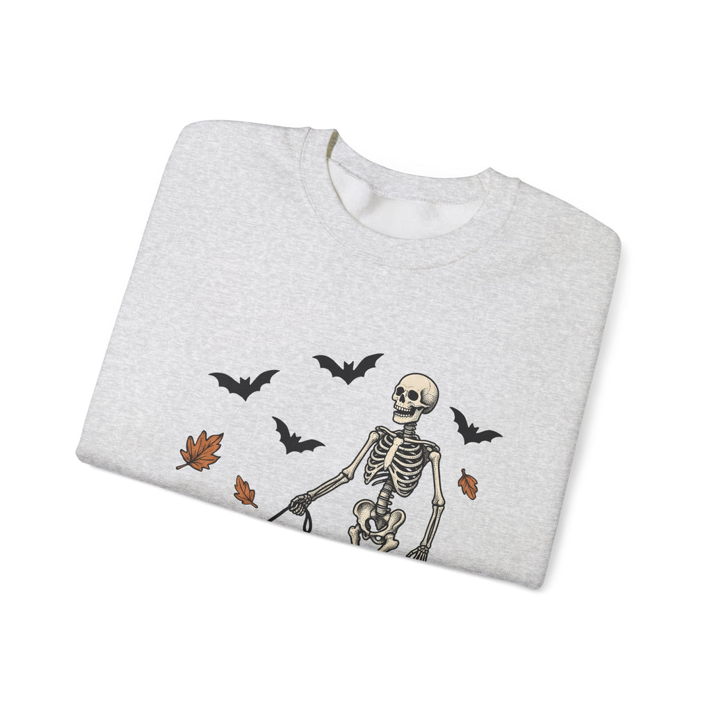 Dog Skeleton Costume Sweatshirt Halloween Animals Gift Women Scary Sweatshirt Dog Skeleton Sweatshirt Horror Fan Spooky Sweatshirt Creature Graphic Hand Drawn