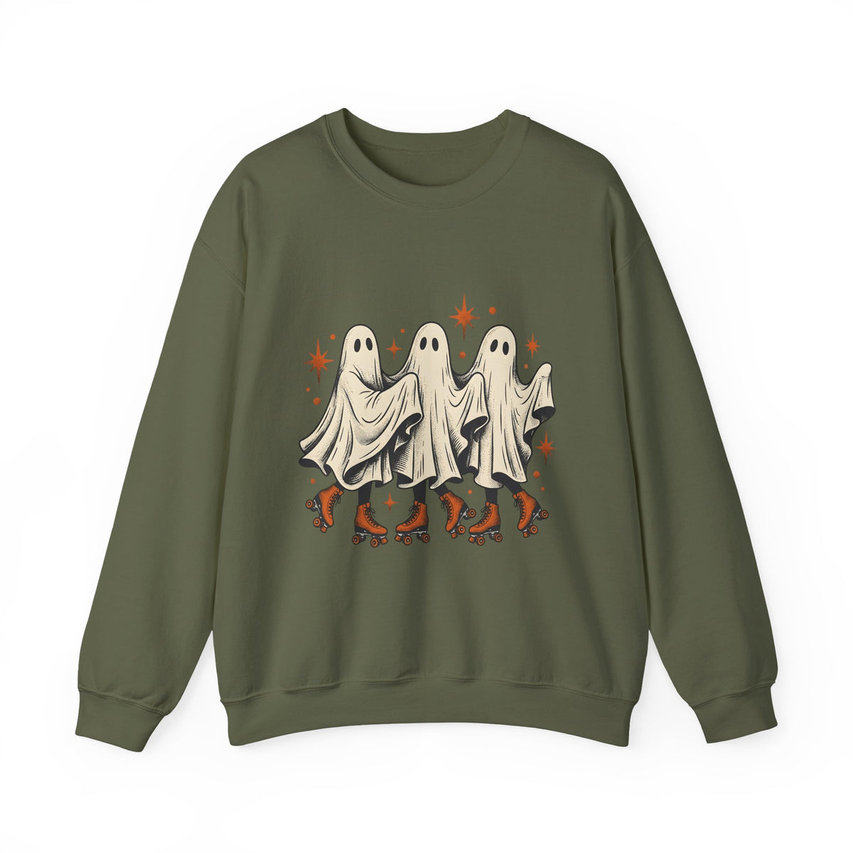 Apparition Skate Sweatshirt Halloween Rollerblade Gift Women Hand Drawn Sweatshirt Skateboard Sweatshirt Spooky Fan Hand Drawn Sweatshirt Inline Skate Graphic