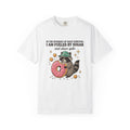 Raccoon Pastry T-Shirt Desserts Wildlife Gift Women Comic T-Shirt Pastry Chef T-Shirt Sweets Fan Cartoon T-Shirt Animal Graphic Vintage Candy Dots