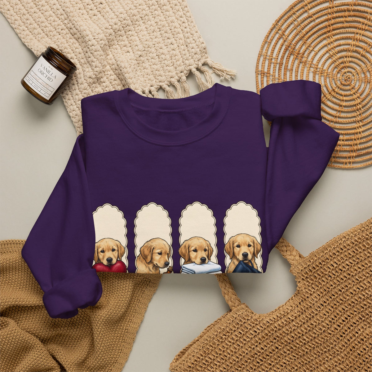 Golden Dog Puppy Nurse Pet Gift Puppy Healthcare Enthusiast Doggo Animal Minimalist Sweatshirt