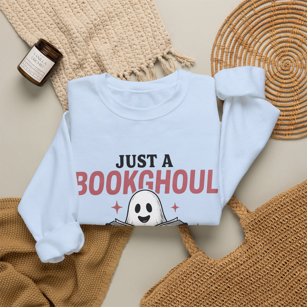Phantom Reading Book Sweatshirt Halloween Reader Gift Women Illustration Sweatshirt Bookworm Sweatshirt Spooky Fan Ghostly Sweatshirt Book Graphic Sketch