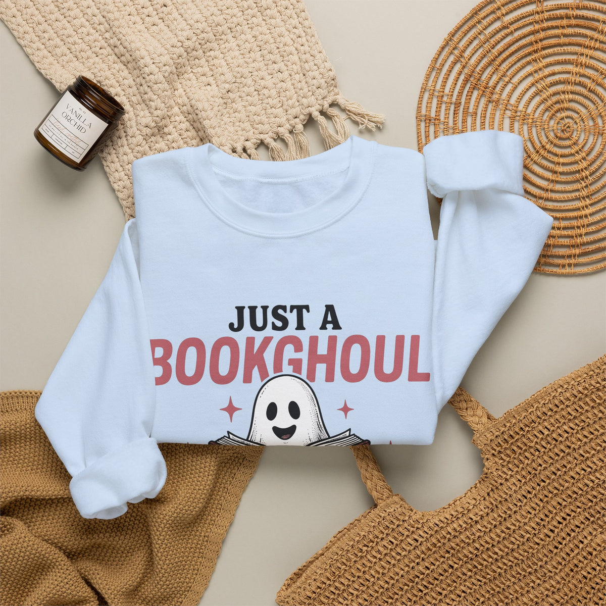 Phantom Reading Book Sweatshirt Halloween Reader Gift Women Illustration Sweatshirt Bookworm Sweatshirt Spooky Fan Ghostly Sweatshirt Book Graphic Sketch
