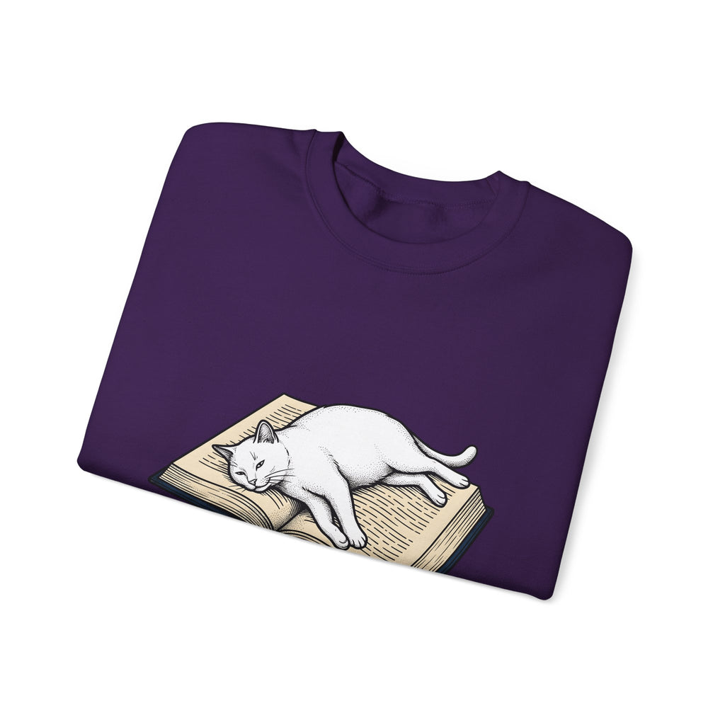 Kitten Read Sweatshirt Cat Reader Gift Women Retro Sweatshirt Kitten Sweatshirt Cat Fan Vintage Sweatshirt Bookworm Graphic Sketch Spectacles Sweatshirt