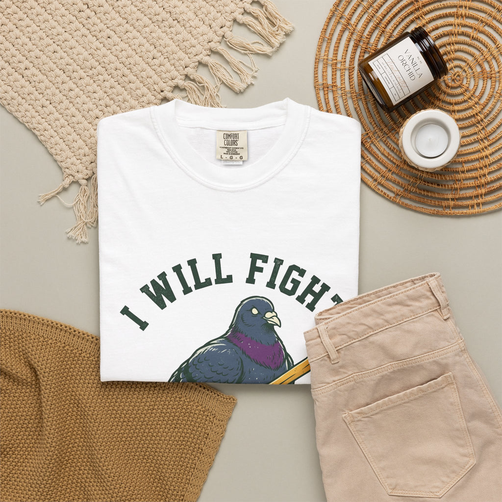 Dove Blade T-Shirt Animals Joke Gift Women Comic T-Shirt Razor T-Shirt Creature Fan Cartoon T-Shirt Humor Graphic Retro Lawn T-Shirt