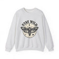 Moth Skull Sweatshirt Boho Chic Celestial Gift Women Gothic Sweatshirt Insect Sweatshirt Bohemian Fan Dark Sweatshirt Astrology Graphic Vintage Moon Sweatshirt