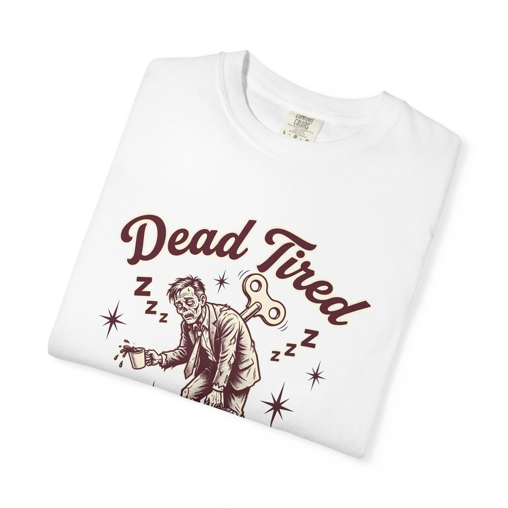Zombie Executive T-Shirt Halloween Workspace Gift Women Hand Drawn T-Shirt Undead Executive T-Shirt Horror Fan Creepy Illustration Graphic T-Shirt