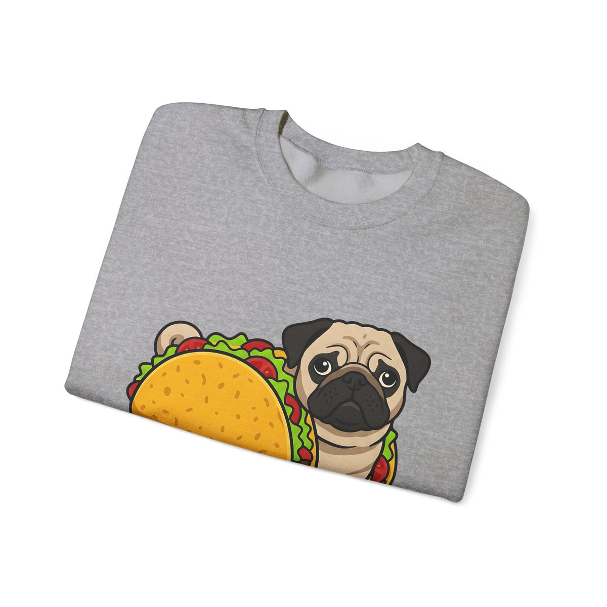 Pug Taco Dog Meal Gift Comic Taco Dog Fan Cartoon Food Doodle Lettuce Sweatshirt