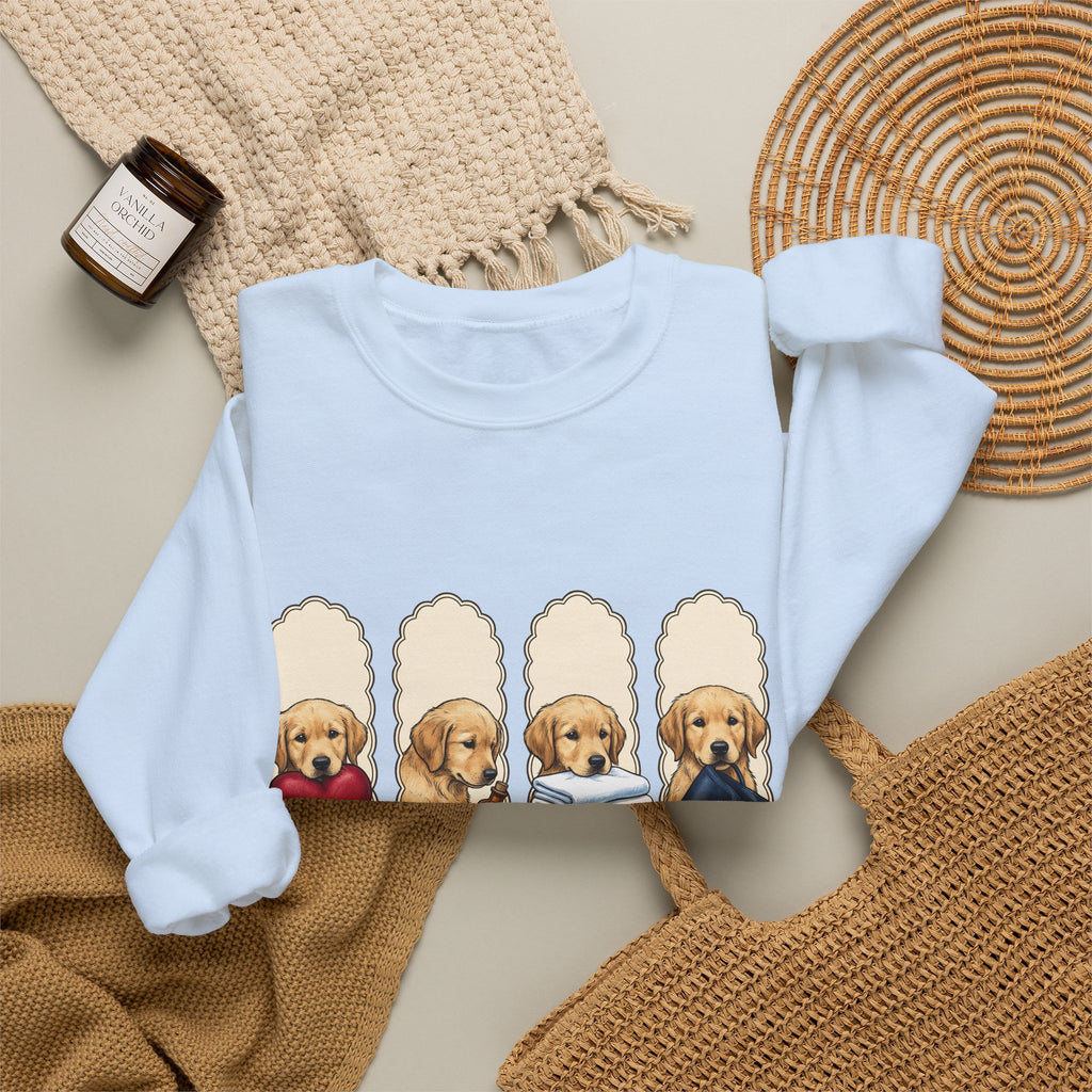 Golden Dog Puppy Nurse Pet Gift Puppy Healthcare Enthusiast Doggo Animal Minimalist Sweatshirt