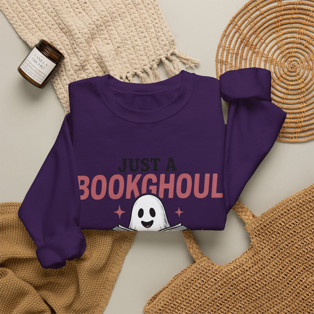 Phantom Reading Book Sweatshirt Halloween Reader Gift Women Illustration Sweatshirt Bookworm Sweatshirt Spooky Fan Ghostly Sweatshirt Book Graphic Sketch