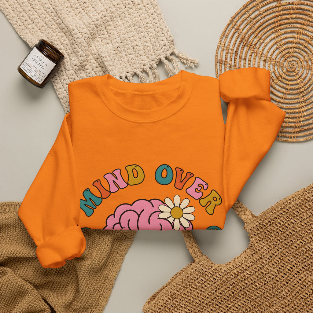 Brain Flower Sweatshirt Teacher Mental Health Gift Women Groovy Sweatshirt Mind Bloom Sweatshirt Educator Enthusiast Psychedelic Sweatshirt Wellness Graphic