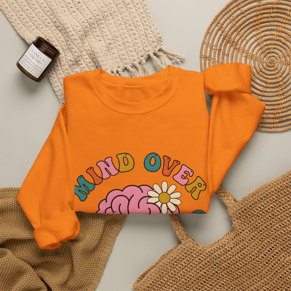 Brain Flower Sweatshirt Teacher Mental Health Gift Women Groovy Sweatshirt Mind Bloom Sweatshirt Educator Enthusiast Psychedelic Sweatshirt Wellness Graphic