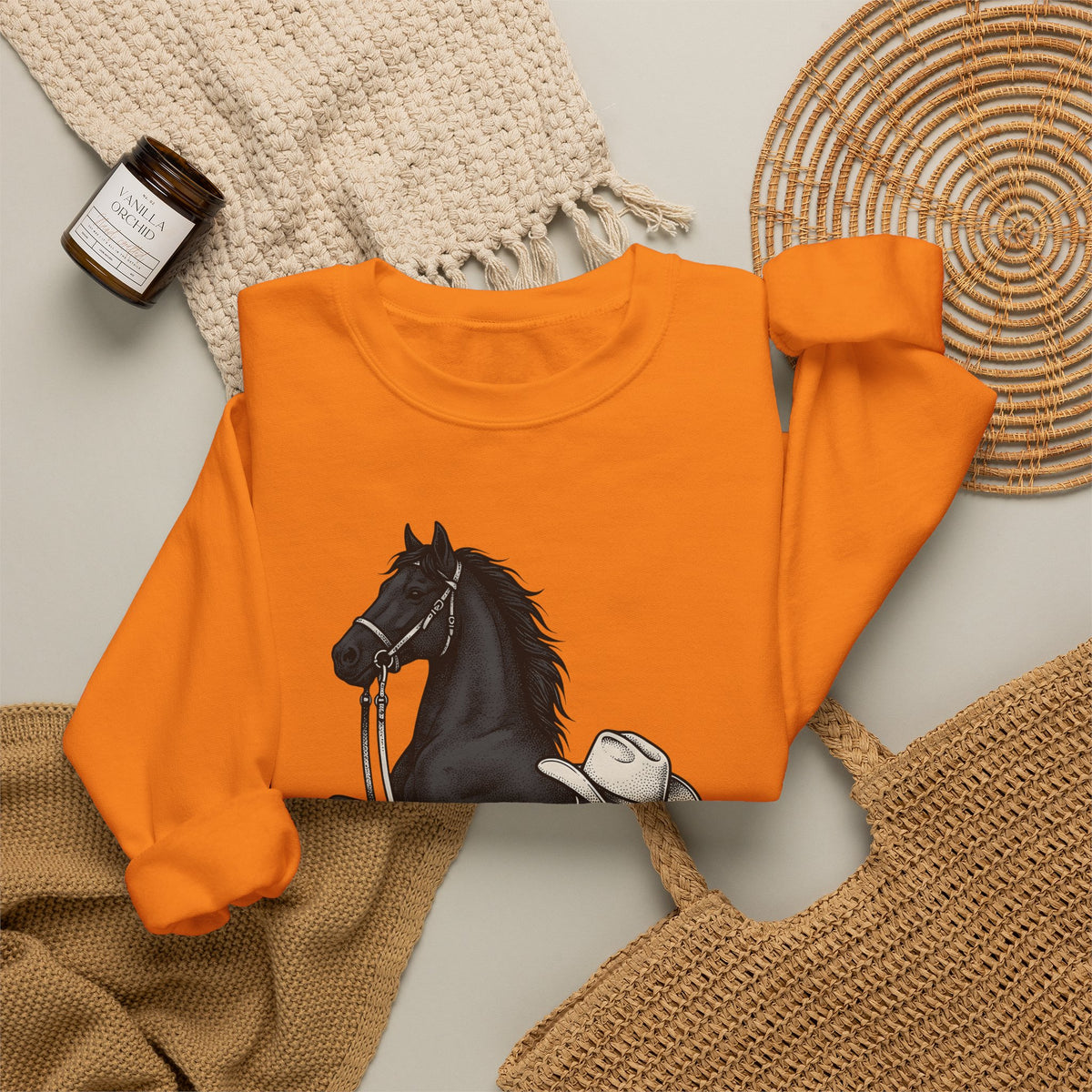 Ranch Horse Sweatshirt Cowgirl Cowboy Gift Women Old School Sweatshirt Ranch Horse Sweatshirt Rodeo Fan Vintage Sweatshirt Cowboy Graphic Line Art Power Bolt