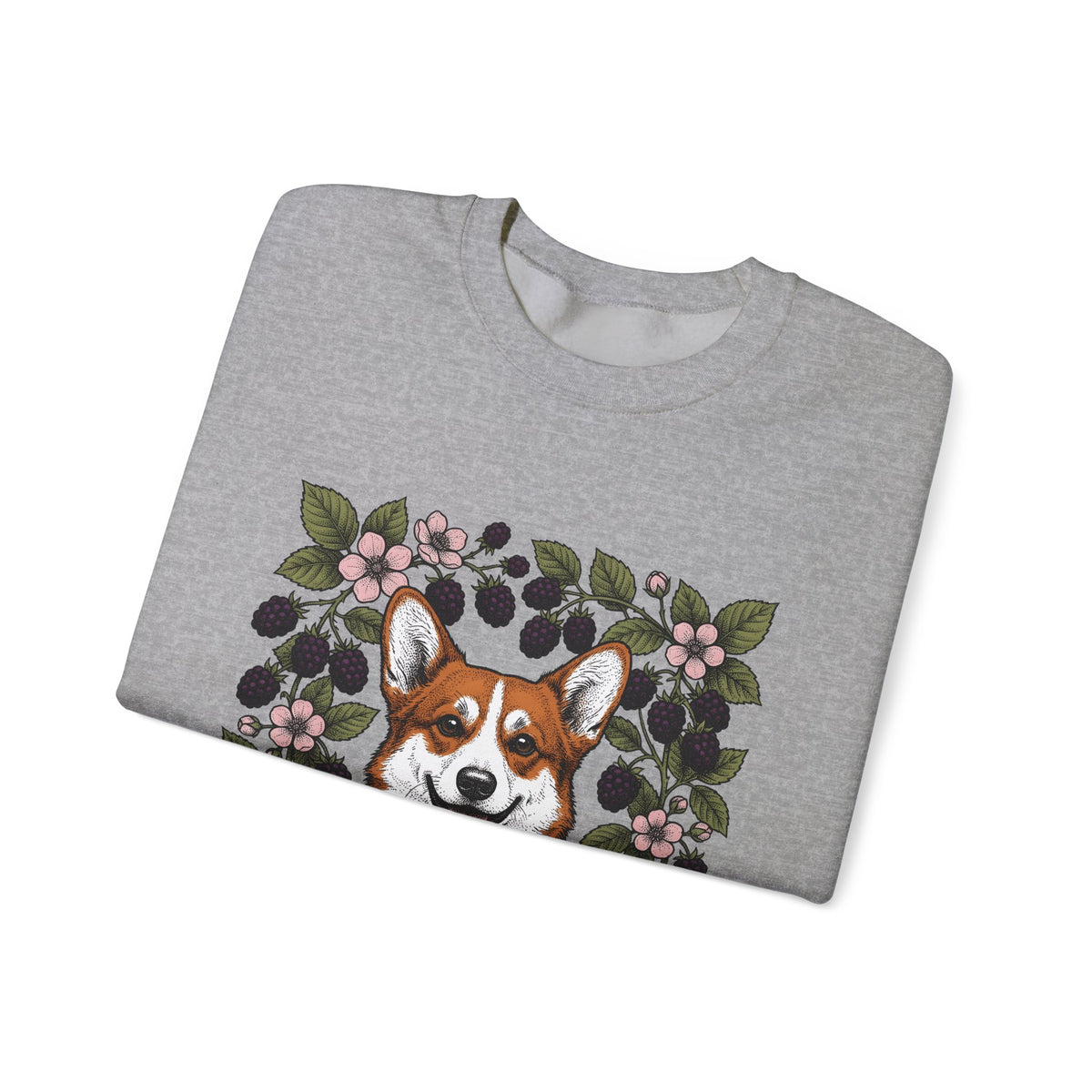 Corgi Hound Sweatshirt Dog Arrangement Gift Women Blossom Sweatshirt Pembroke Welsh Corgi Sweatshirt Dog Fan Corgi Graphic Hound Illustration Sketch