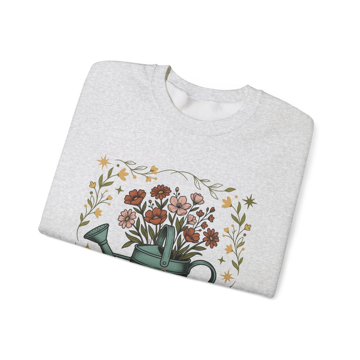 Watering Can Bouquet Sweatshirt Teacher Horticulture Gift Women Line Art Sweatshirt Flower Arrangement Sweatshirt Educator Enthusiast Illustration Design