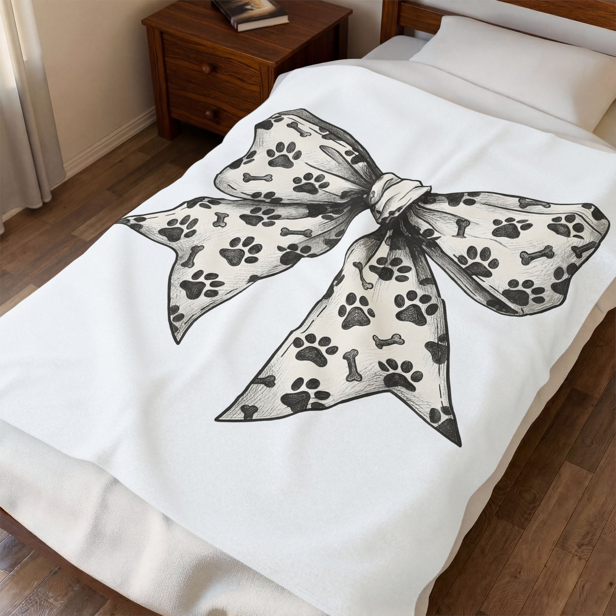 Decorative Paw Print Blanket Dog Mom Creatures Gift Women Outline Blanket Paw Print Blanket Dog Mom Fan Minimalist Blanket Animal Graphic Sleek