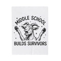 Goat Drawing Blanket Teachers Comedy Gift Women Cartoon Blanket Kid Blanket Educator Enthusiast Comic Graphic Classic Sparkle Blanket