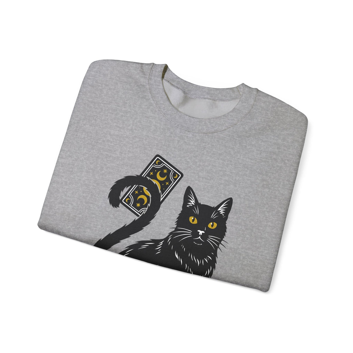 Black Cat Sweatshirt Cat Witchcraft Gift Women Mystical Sweatshirt Cat Sweatshirt Feline Fan Occult Graphic Vintage Tarot Card Sweatshirt