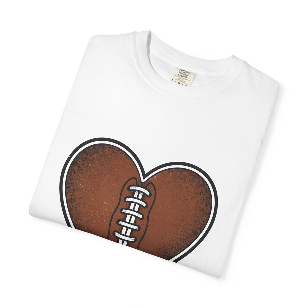 Football Love T-Shirt Moms Fitness Gift Women Line Art T-Shirt Soccer T-Shirt Mom Enthusiast Football T-Shirt Fitness Graphic Cartoon Seam T-Shirt