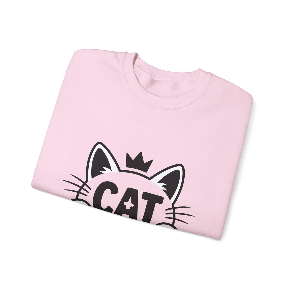 Cat Head Sweatshirt Cat Satire Gift Women Bright Graphic Sweatshirt Kitty Sweatshirt Cat Fan Feline Sweatshirt Parody Graphic Pared-Down Headpiece Sweatshirt