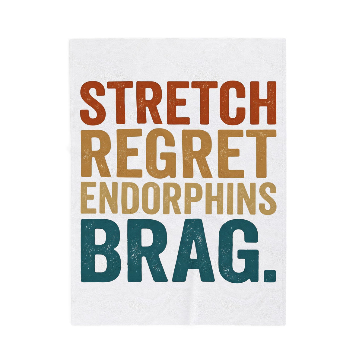 Motivational Text Sports Workout Gift Bold Typography Inspirational Athlete Enthusiast Typography Blanket