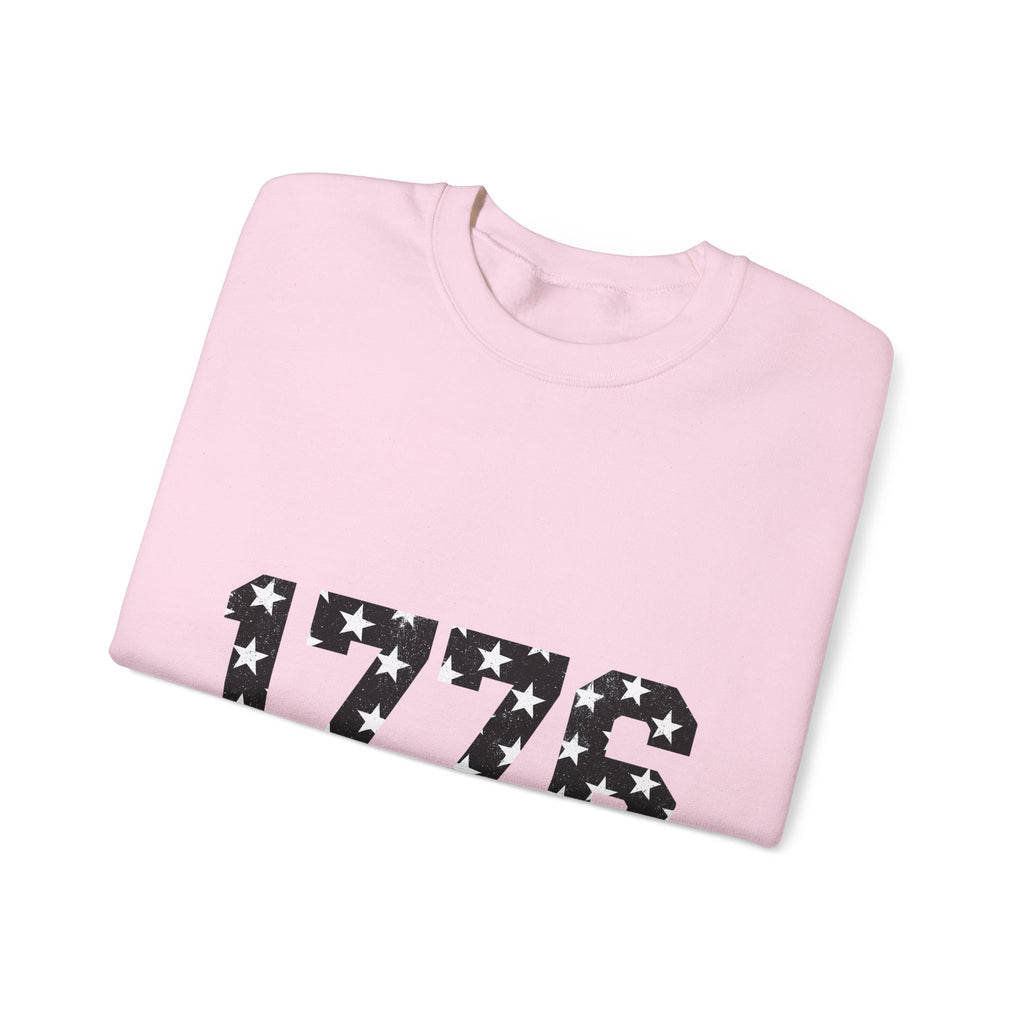 Star Pattern Digits 4Th Of July America Gift Grunge Number 4Th Of July Fan Sweatshirt