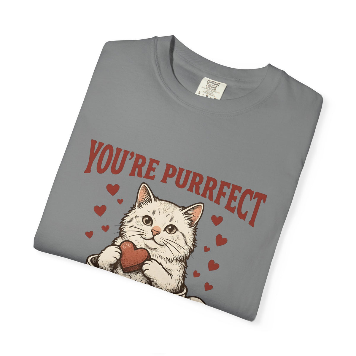 Kitten T-Shirt T-Shirt Cat Hearts Gift Women Retro T-Shirt Coffee T-Shirt T-Shirt Cat Fan Feline T-Shirt Vintage T-Shirt Valentine Graphic Sketch Love Symbols