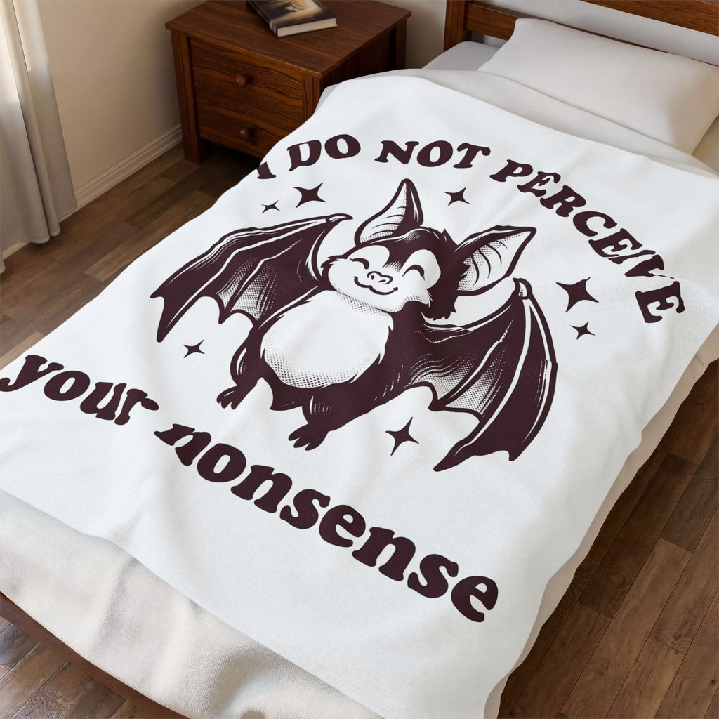 Adorable Bat Blanket Funny Wildlife Gift Women Comic Blanket Bat Blanket Humor Fan Cartoon Blanket Animal Graphic Retro Sparkles Blanket