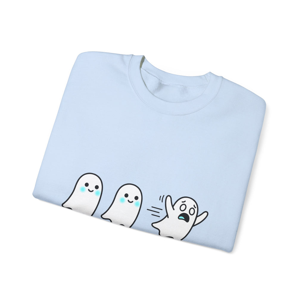 Sweet Ghost Pack Sweatshirt Funny Halloween Party Gift Women Chibi Sweatshirt Ghostly Spirits Sweatshirt Humor Fan Cartoon Sweatshirt Spooky Graphic Halloween