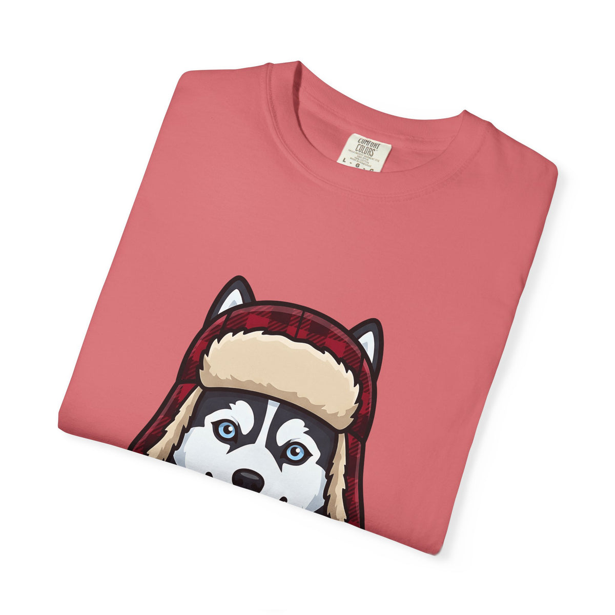 Husky Pup T-Shirt Dog Companion Gift Women Illustration T-Shirt Siberian Husky T-Shirt Dog Fan Husky Graphic T-Shirt Manga Winter Cap T-Shirt