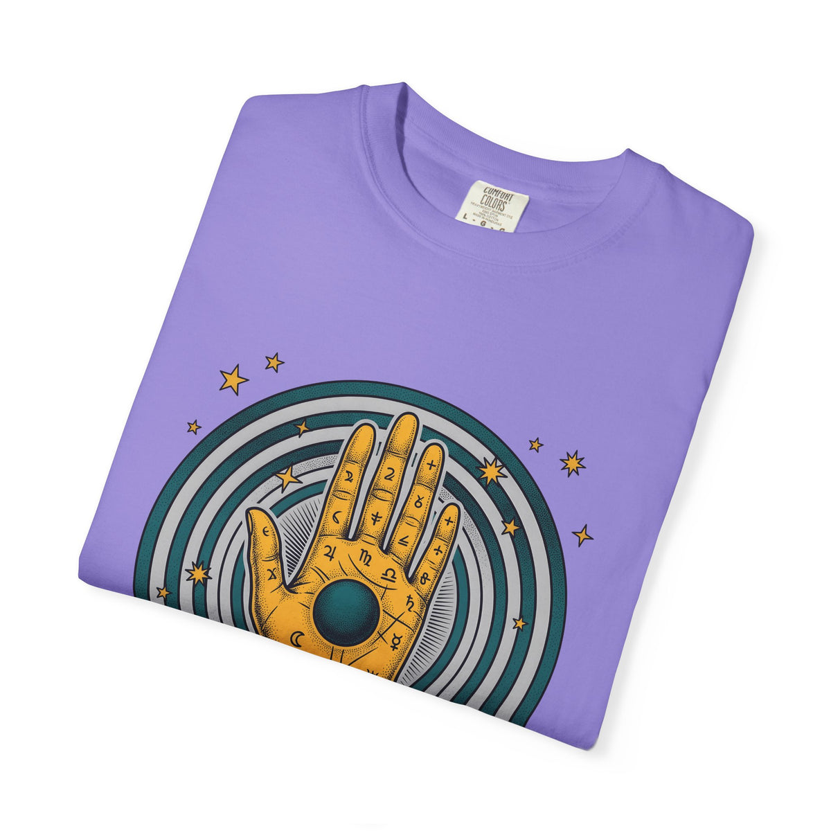 Fortune Hand T-Shirt Astrology Esoteric Gift Women Ethnic T-Shirt Palmistry T-Shirt Zodiac Fan Tribal T-Shirt Mystical Graphic Classic Astrological