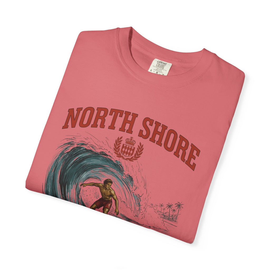 Surfer Wave Surfing Beach Gift Vintage Wave Surfer Fan Retro Coastal Hand Drawn Palm T-Shirt
