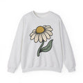Daisy Petal Sweatshirt Floral Nature Gift Women Cartoon Sweatshirt Flower Sweatshirt Botanical Fan Comic Sweatshirt Outdoor Graphic Silhouette Sprig Sweatshirt