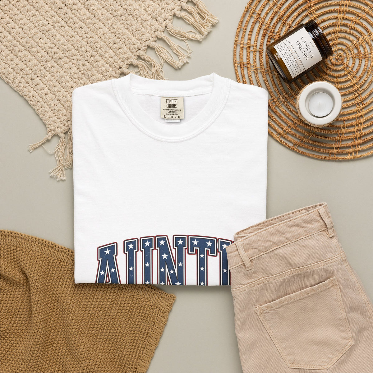 Curved College Lettering T-Shirt 4th Of July Relatives Gift Women American T-Shirt Monogram T-Shirt Independence Day Enthusiast Vintage T-Shirt