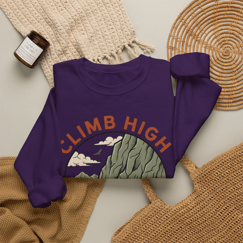 Mountain Hiking Sweatshirt Sports Outdoors Gift Women Hand Drawn Sweatshirt Trekking Sweatshirt Athlete Enthusiast Illustrated Sweatshirt Nature Graphic Line