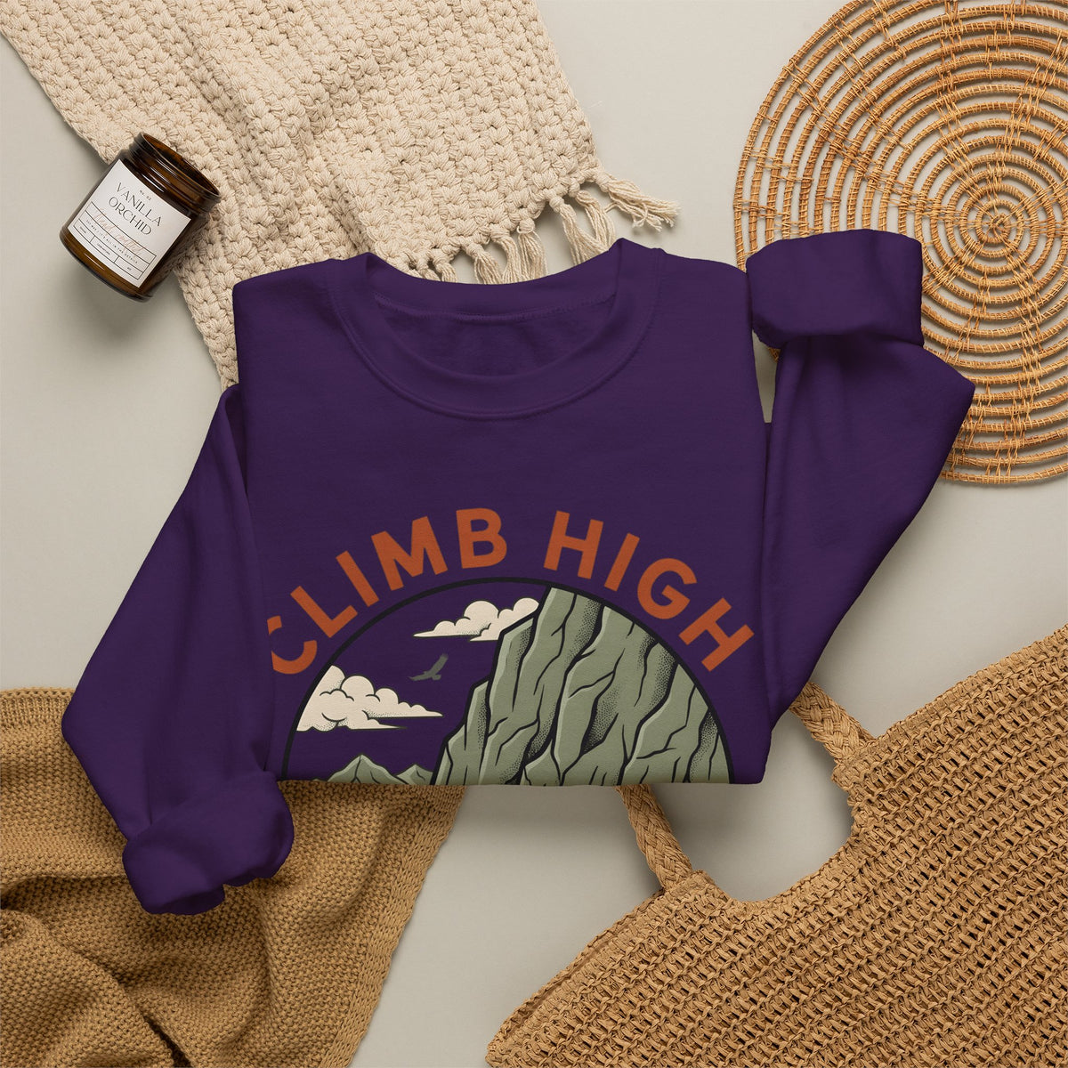Mountain Hiking Sweatshirt Sports Outdoors Gift Women Hand Drawn Sweatshirt Trekking Sweatshirt Athlete Enthusiast Illustrated Sweatshirt Nature Graphic Line