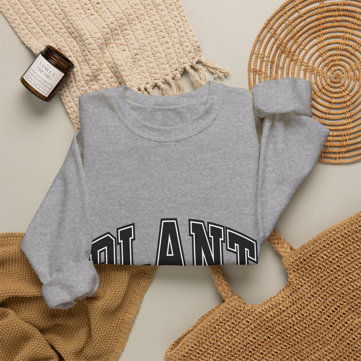 College Font Text Sweatshirt Mom Gardening Gift Women Bold Sweatshirt Typography Sweatshirt Motherhood Fan Typography Sweatshirt Gardener Graphic Vintage