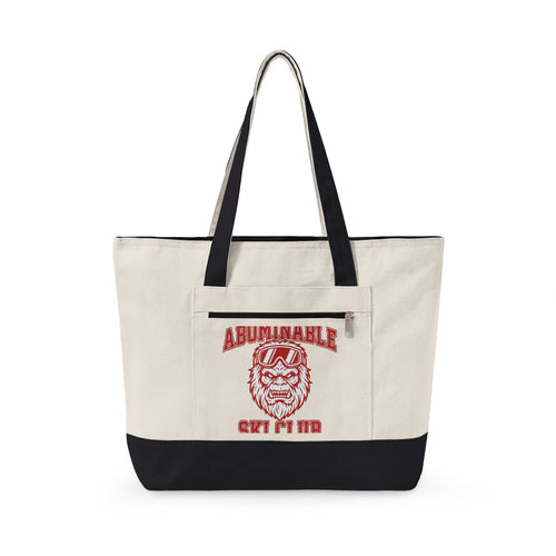 Abominable Snowman Face Tote Bag Christmas Cold Gift Women Strong Tote Bag Yeti Tote Bag Xmas Fan Vintage Tote Bag Frosty Graphic Antique Snow Goggles