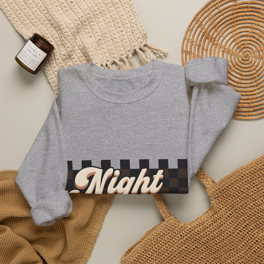 Vintage Checkered Sweatshirt Nurses Job Gift Women Retro Sweatshirt Plaid Sweatshirt Nurse Enthusiast Vintage Sweatshirt Career Graphic Groovy Large Text