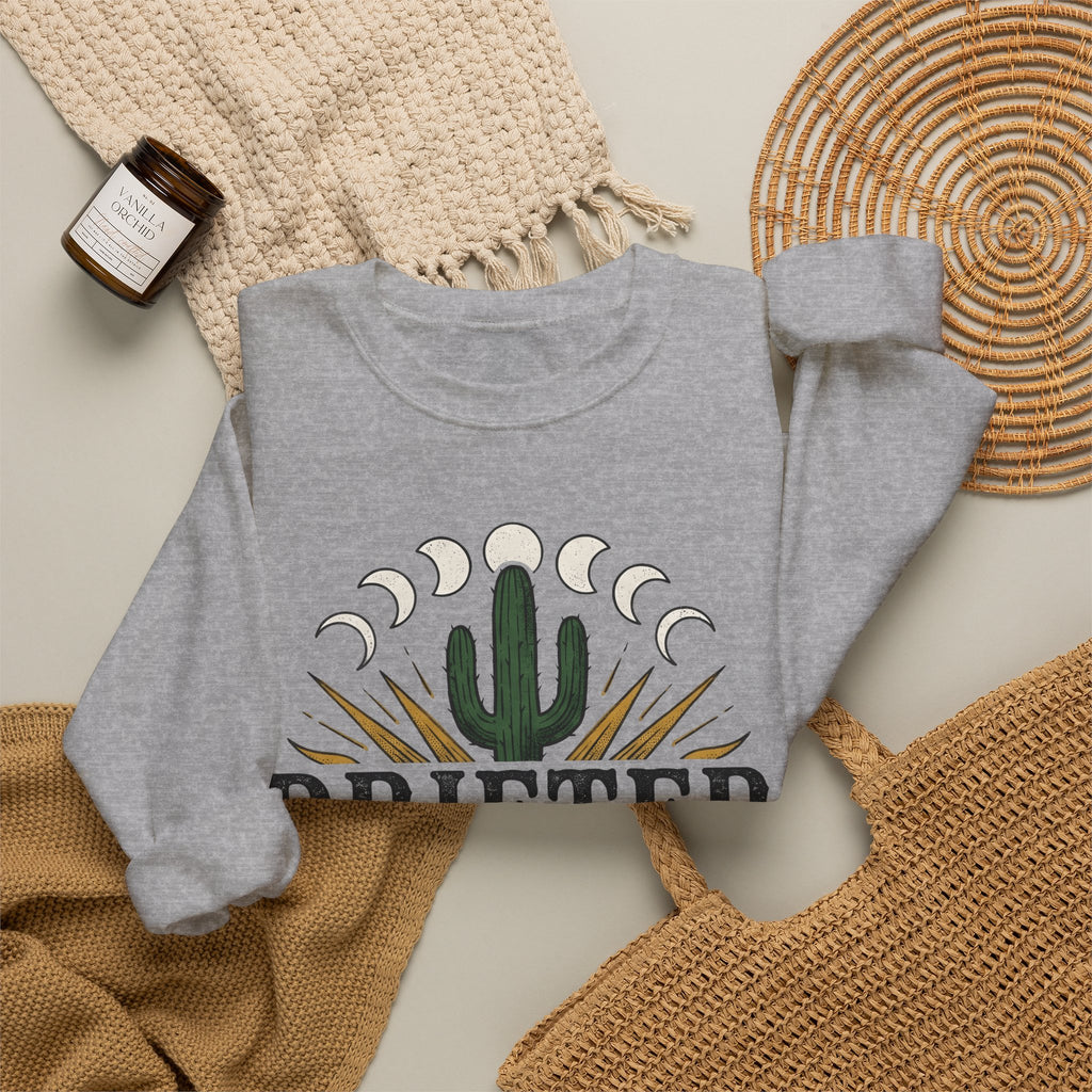 Desert Sun Sweatshirt Cowgirl Cowboy Gift Women Southwestern Sweatshirt Desert Sweatshirt Rodeo Fan Western Sweatshirt Ranch Graphic Antique Moon Cycle Sweatshirt