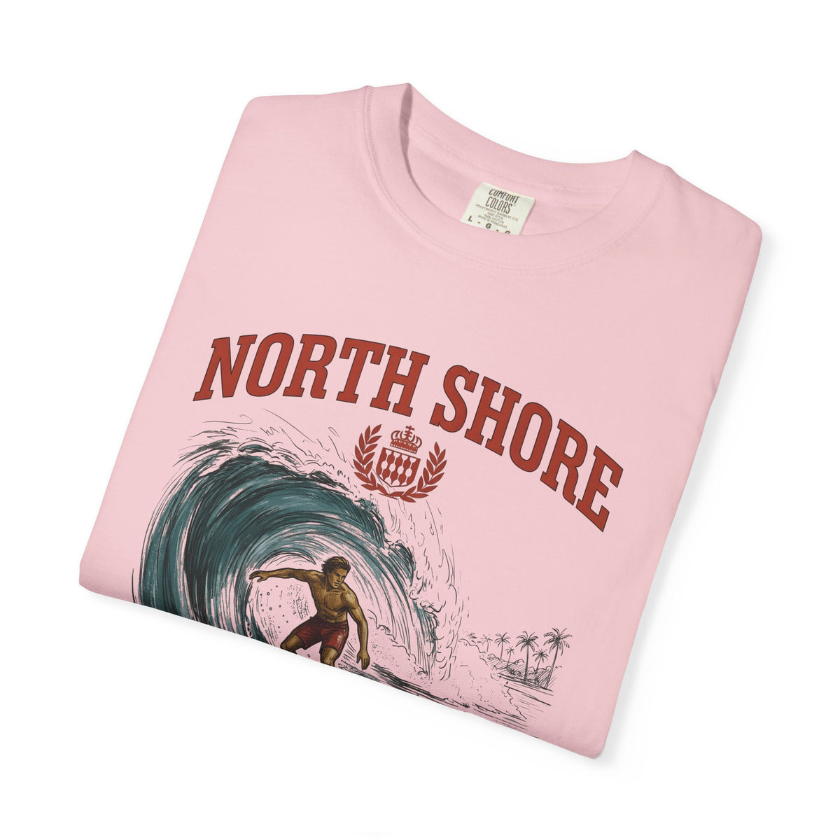 Surfer Wave Surfing Beach Gift Vintage Wave Surfer Fan Retro Coastal Hand Drawn Palm T-Shirt