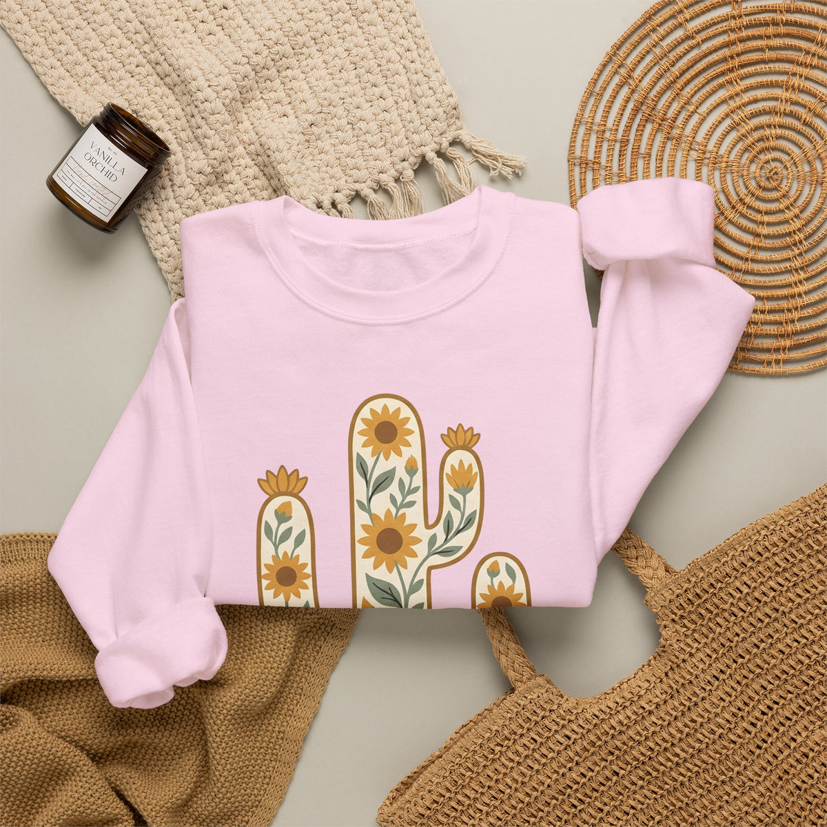Prickly Flower Sweatshirt Cowgirl Cowboy Gift Women Vintage Sweatshirt Thorn Sweatshirt Rancher Fan Retro Sweatshirt Rodeo Graphic Sketch Sunflower Sweatshirt