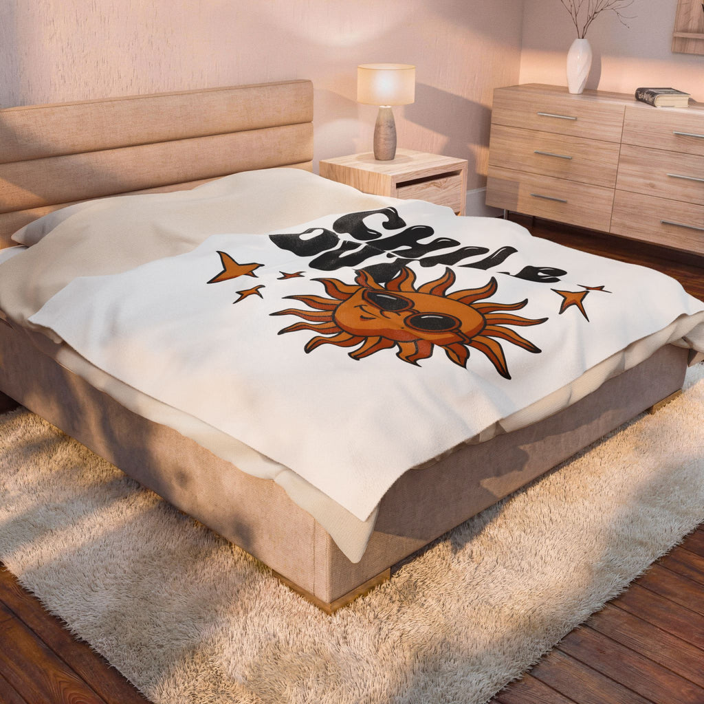 Sun Sunglasses Cute Summer Gift Retro Shades Adorable Fan Groovy Vacation Vintage Stars Blanket