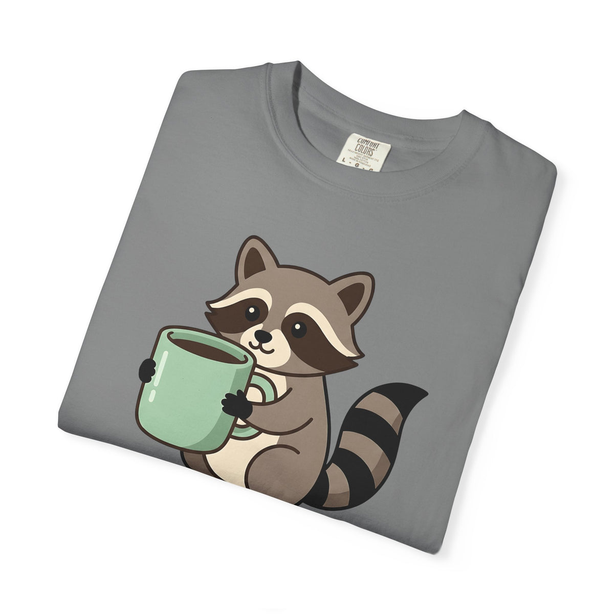 Raccoon Coffee T-Shirt Nurses Coffee Gift Women Cute T-Shirt Coffee T-Shirt Nurse Enthusiast Adorable T-Shirt Caffeinated Graphic Coffee