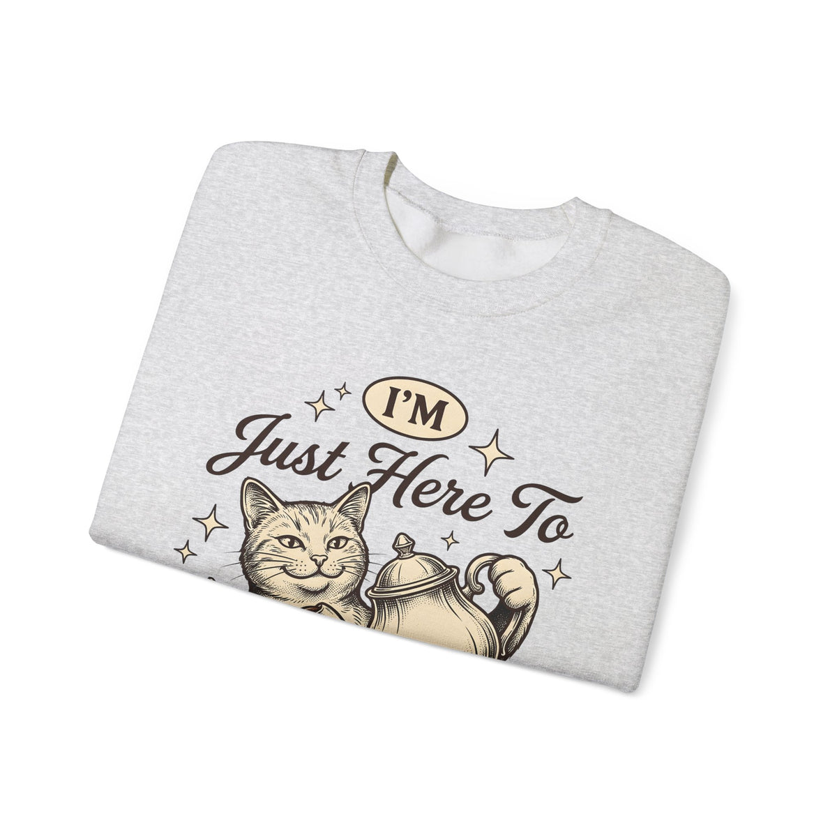 Feline Teapot Sweatshirt Cat Drink Gift Women Classic Sweatshirt Teapot T-Sh