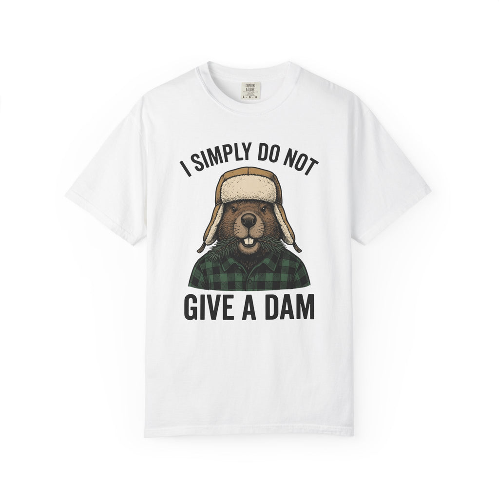 Beaver Woodsman T-Shirt Funny Wildlife Gift Women Comic T-Shirt Beaver T-Shirt Humor Fan Cartoon T-Shirt Animal Graphic Retro Checkered T-Shirt