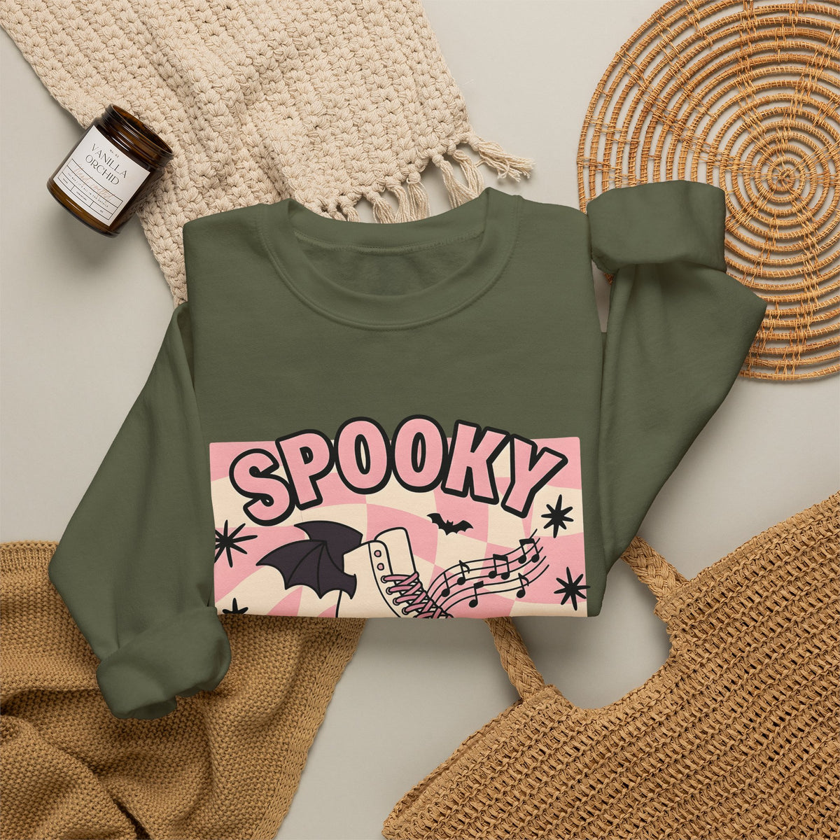 Roller Skate Bat Sweatshirt Halloween Sports Gift Women Line Art Sweatshirt Roller Derby Sweatshirt Horror Fan Skate Graphic Athlete